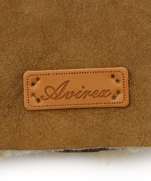 AVIREX（アヴィレックス）の「MOUTON GLOVES/ ムートングローブ（手袋・レディース・キャメル/ブラック・FREE）」の6枚目の写真