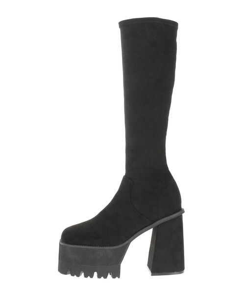 EMODA（エモダ）の「タンクボリュームフィットブーツ（ブーツ・レディース・グレー/ブラック・SMALL/MEDIUM/LARGE）」の9枚目の写真