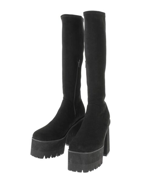 EMODA（エモダ）の「タンクボリュームフィットブーツ（ブーツ・レディース・グレー/ブラック・SMALL/MEDIUM/LARGE）」の18枚目の写真