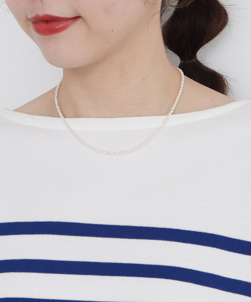 Dot＆Stripes CHILD WOMAN（ドットアンドストライプス　チャイルドウーマン）の「淡水パール ネックレス（ネックレス・レディース・アイボリー・FREE）」の2枚目の写真