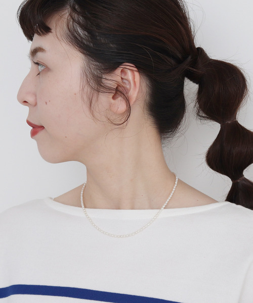 Dot＆Stripes CHILD WOMAN（ドットアンドストライプス　チャイルドウーマン）の「淡水パール ネックレス（ネックレス・レディース・アイボリー・FREE）」の5枚目の写真