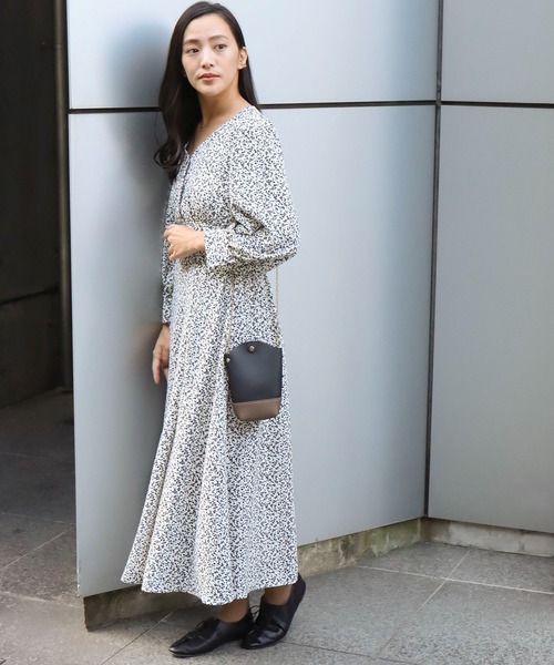 libelle more（リベル モア）の「小花柄エンパイアワンピース（ワンピース・レディース・ブラック/オフホワイト/グリーン・M/L）」の16枚目の写真