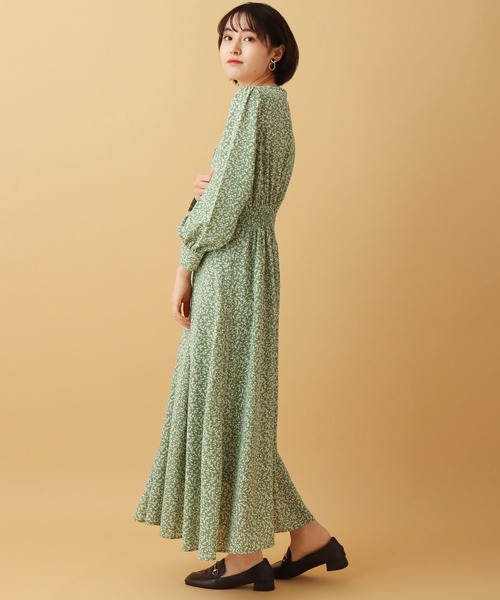 libelle more（リベル モア）の「小花柄エンパイアワンピース（ワンピース・レディース・ブラック/オフホワイト/グリーン・M/L）」の15枚目の写真