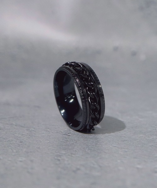 SBG（エスビー）の「SBG 喜平ギミックリング（リング・メンズ・ゴールド/シルバー×ブルー/シルバー×ゴールド/ブラック/シルバー・13号/21号/15号/18号/23号）」の12枚目の写真