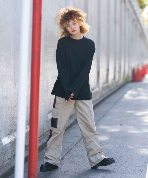 X-girl（エックスガール）の「THERMAL L/S TOP（Tシャツ/カットソー・レディース・グリーン/ブラック/イエロー・S/M）」の14枚目の写真