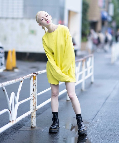 X-girl（エックスガール）の「THERMAL L/S TOP（Tシャツ/カットソー・レディース・グリーン/ブラック/イエロー・S/M）」の17枚目の写真