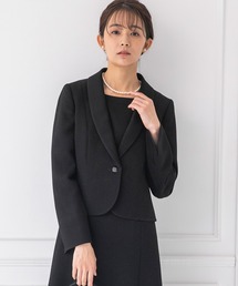 form forma（フォルムフォルマ）の「【喪服・礼服】【前ファスナーで着やすい】/ヘチマカラージャケット＆セミフレアワンピース/卒業式（卒園式）入学式（入園式）七五三・お宮参り/ブラックフォーマル（スーツセット・レディース）」