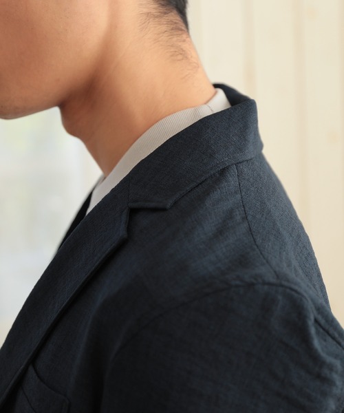 UNION STATION（ユニオンステーション）の「シルケットスムースUネックTシャツ/TAILOR T-SHIRTライン（Tシャツ/カットソー・メンズ・ホワイト/ライトグレー/ネイビー・LL/M/L）」の9枚目の写真