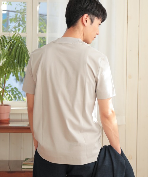 UNION STATION（ユニオンステーション）の「シルケットスムースUネックTシャツ/TAILOR T-SHIRTライン（Tシャツ/カットソー・メンズ・ホワイト/ライトグレー/ネイビー・LL/M/L）」の6枚目の写真