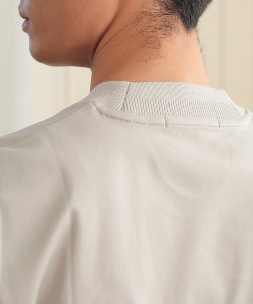 UNION STATION（ユニオンステーション）の「シルケットスムースUネックTシャツ/TAILOR T-SHIRTライン（Tシャツ/カットソー・メンズ・ホワイト/ライトグレー/ネイビー・LL/M/L）」の7枚目の写真