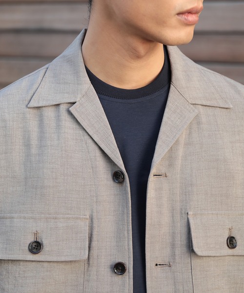 UNION STATION（ユニオンステーション）の「シルケットスムースUネックTシャツ/TAILOR T-SHIRTライン（Tシャツ/カットソー・メンズ・ホワイト/ライトグレー/ネイビー・LL/M/L）」の20枚目の写真