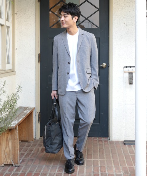 UNION STATION（ユニオンステーション）の「シルケットスムースUネックTシャツ/TAILOR T-SHIRTライン（Tシャツ/カットソー・メンズ・ホワイト/ライトグレー/ネイビー・LL/M/L）」の17枚目の写真