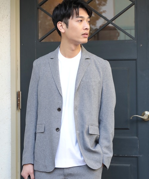 UNION STATION（ユニオンステーション）の「シルケットスムースUネックTシャツ/TAILOR T-SHIRTライン（Tシャツ/カットソー・メンズ・ホワイト/ライトグレー/ネイビー・LL/M/L）」の16枚目の写真