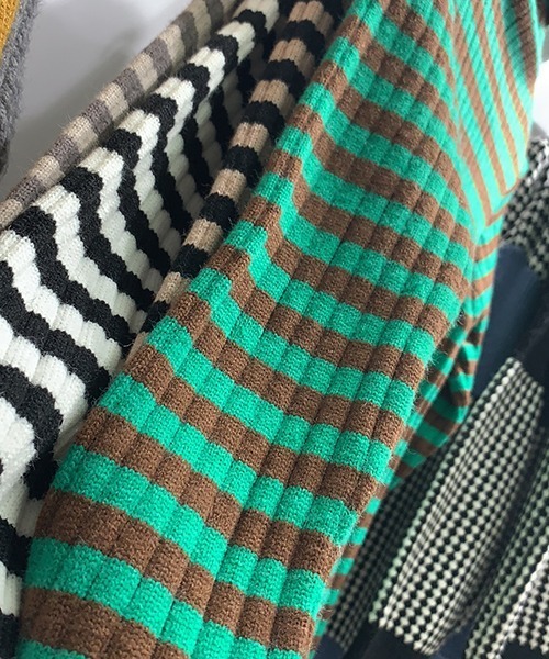 a lot of love（ア ロット オブ ラブ）の「タイニーボーダー　ニットトップス（ニット/セーター・レディース・ブラック/カーキ/グリーン/モカ・FREE）」の20枚目の写真