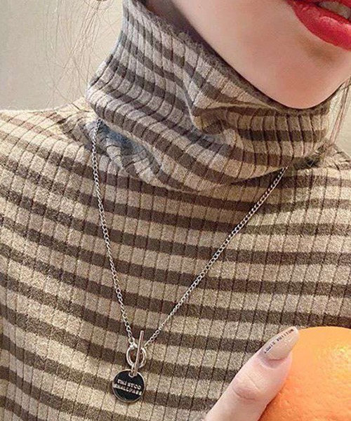 a lot of love（ア ロット オブ ラブ）の「タイニーボーダー　ニットトップス（ニット/セーター・レディース・ブラック/カーキ/グリーン/モカ・FREE）」の15枚目の写真