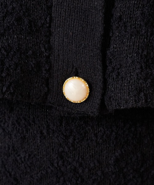 MIIA(ミーア)の「ニットツイードジャケット(カーディガン/ボレロ・レディース・オフホワイト/ブラック/ベージュ・FREE)」の13枚目の写真