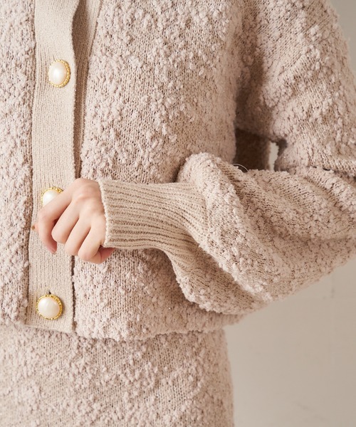 MIIA(ミーア)の「ニットツイードジャケット(カーディガン/ボレロ・レディース・オフホワイト/ブラック/ベージュ・FREE)」の18枚目の写真