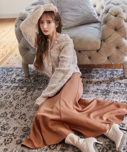 MIIA（ミーア）の「ニットツイードジャケット（カーディガン/ボレロ