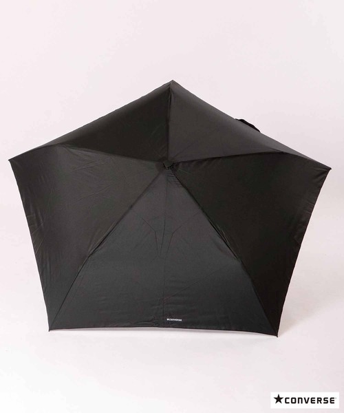 CONVERSE（コンバース）の「CONVERSE 自動開閉折りたたみ傘（折りたたみ傘・レディース・ブラック/ネイビー/グレー・55）」の2枚目の写真