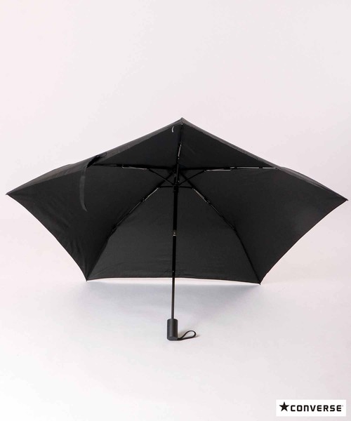 CONVERSE（コンバース）の「CONVERSE 自動開閉折りたたみ傘（折りたたみ傘・レディース・ブラック/ネイビー/グレー・55）」の9枚目の写真