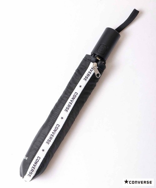 CONVERSE（コンバース）の「CONVERSE 自動開閉折りたたみ傘（折りたたみ傘・レディース・ブラック/ネイビー/グレー・55）」の7枚目の写真