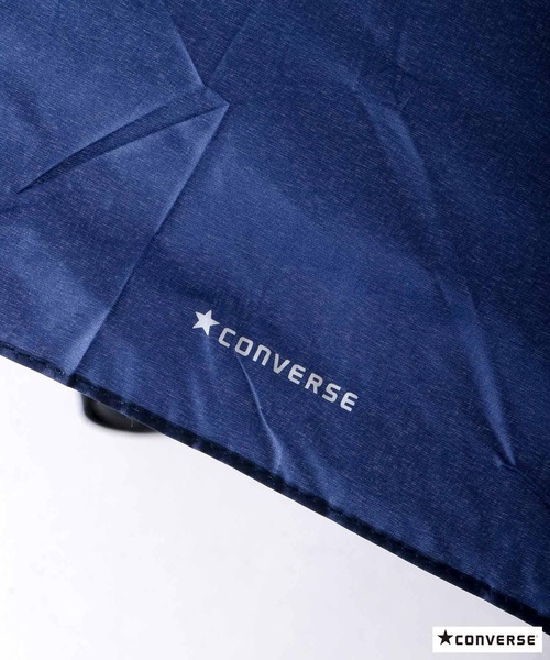 CONVERSE（コンバース）の「CONVERSE 自動開閉折りたたみ傘（折りたたみ傘・レディース・ブラック/ネイビー/グレー・55）」の8枚目の写真