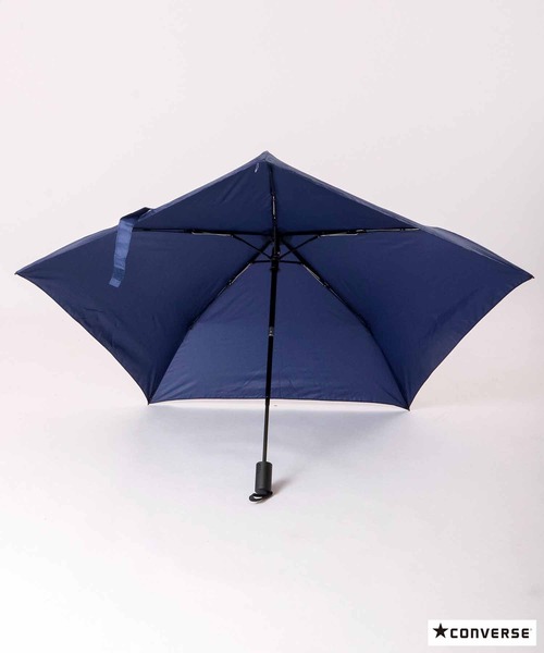 CONVERSE（コンバース）の「CONVERSE 自動開閉折りたたみ傘（折りたたみ傘・レディース・ブラック/ネイビー/グレー・55）」の10枚目の写真