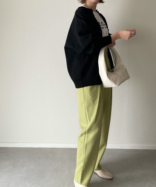 y/m by misato(イムバイミサト)の「ビッグニットカーデ(ニット/セーター・レディース・ブラック/イエロー/アイボリー・FREE)」の13枚目の写真