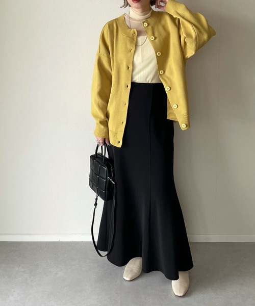 y/m by misato(イムバイミサト)の「ビッグニットカーデ(ニット/セーター・レディース・ブラック/イエロー/アイボリー・FREE)」の17枚目の写真