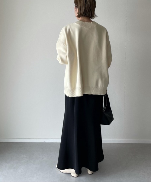 y/m by misato(イムバイミサト)の「ビッグニットカーデ(ニット/セーター・レディース・ブラック/イエロー/アイボリー・FREE)」の10枚目の写真