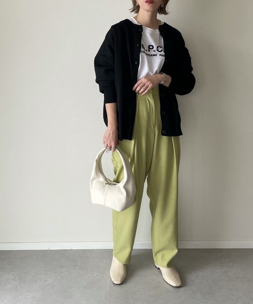 y/m by misato(イムバイミサト)の「ビッグニットカーデ(ニット/セーター・レディース・ブラック/イエロー/アイボリー・FREE)」の18枚目の写真