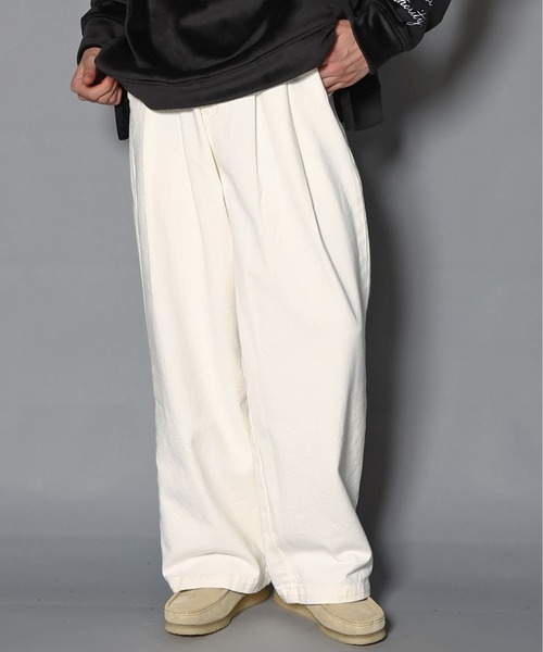 JACKROSE（ジャックローズ）の「JEツイルツータックワイドパンツ（その他パンツ・メンズ・ホワイト/ブラック・L/M）」の5枚目の写真