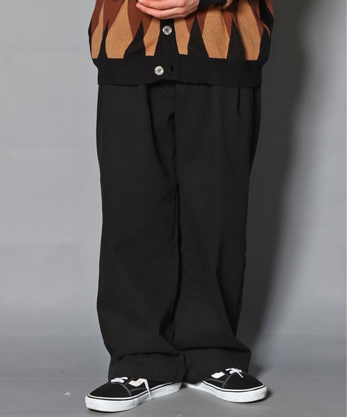 JACKROSE（ジャックローズ）の「JEツイルツータックワイドパンツ（その他パンツ・メンズ・ホワイト/ブラック・L/M）」の4枚目の写真