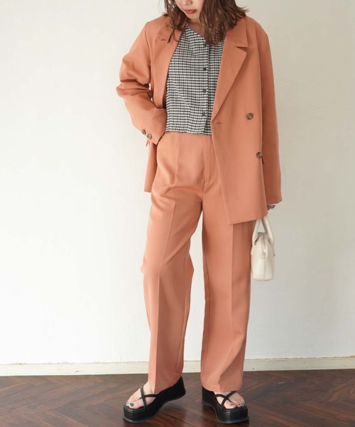 archives（アルシーヴ）の「ダブルジャケット（テーラードジャケット・レディース・オレンジ/アイボリー/グリーン系その他/ピンクベージュ・MEDIUM）」の21枚目の写真