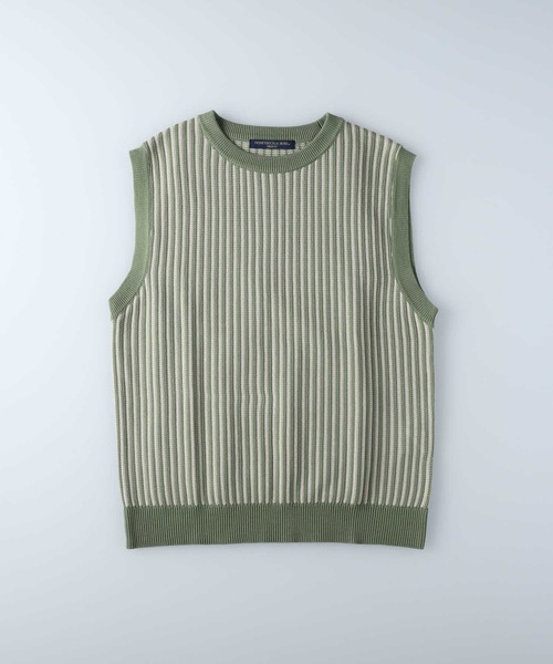 HONEYSUCKLE ROSE(ハニーサックルローズ)の「【HONEYSUCKLE ROSE】ストライプベスト(ベスト・レディース・ベージュ/グリーン・L/M)」の15枚目の写真