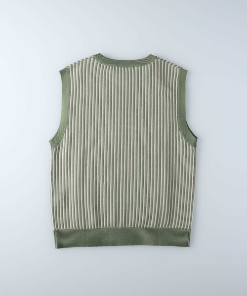 HONEYSUCKLE ROSE(ハニーサックルローズ)の「【HONEYSUCKLE ROSE】ストライプベスト(ベスト・レディース・ベージュ/グリーン・L/M)」の16枚目の写真