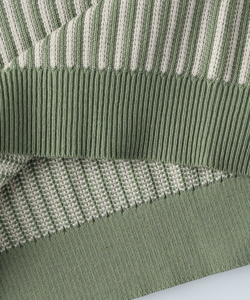 HONEYSUCKLE ROSE(ハニーサックルローズ)の「【HONEYSUCKLE ROSE】ストライプベスト(ベスト・レディース・ベージュ/グリーン・L/M)」の18枚目の写真