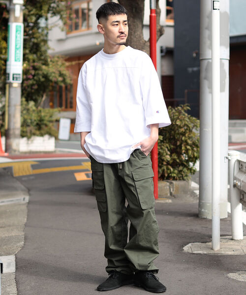 Champion（チャンピオン）の「Champion × BEAMS / 別注 Football T-shirt（Tシャツ/カットソー・メンズ・グレー/ネイビー/ホワイト・L/M/S/XL）」の19枚目の写真