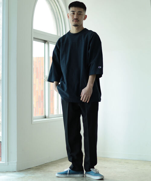 Champion（チャンピオン）の「Champion × BEAMS / 別注 Football T-shirt（Tシャツ/カットソー・メンズ・グレー/ネイビー/ホワイト・L/M/S/XL）」の9枚目の写真