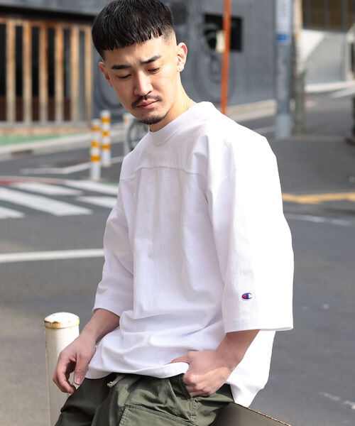 Champion（チャンピオン）の「Champion × BEAMS / 別注 Football T-shirt（Tシャツ/カットソー・メンズ・グレー/ネイビー/ホワイト・L/M/S/XL）」の17枚目の写真