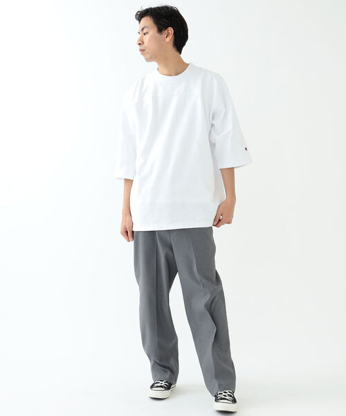 Champion（チャンピオン）の「Champion × BEAMS / 別注 Football T-shirt（Tシャツ/カットソー・メンズ・グレー/ネイビー/ホワイト・L/M/S/XL）」の22枚目の写真