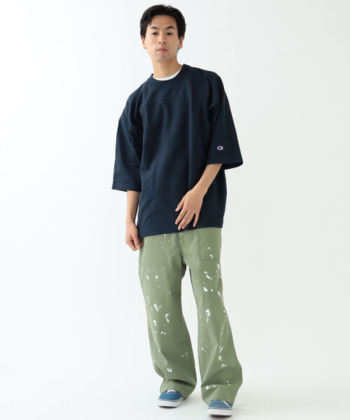 Champion（チャンピオン）の「Champion × BEAMS / 別注 Football T-shirt（Tシャツ/カットソー・メンズ・グレー/ネイビー/ホワイト・L/M/S/XL）」の10枚目の写真