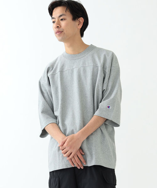 Champion（チャンピオン）の「Champion × BEAMS / 別注 Football T-shirt（Tシャツ/カットソー・メンズ・グレー/ネイビー/ホワイト・L/M/S/XL）」の5枚目の写真