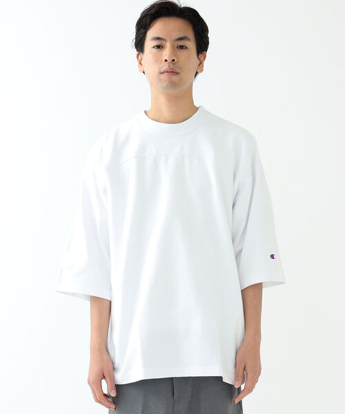 Champion（チャンピオン）の「Champion × BEAMS / 別注 Football T-shirt（Tシャツ/カットソー・メンズ・グレー/ネイビー/ホワイト・L/M/S/XL）」の16枚目の写真