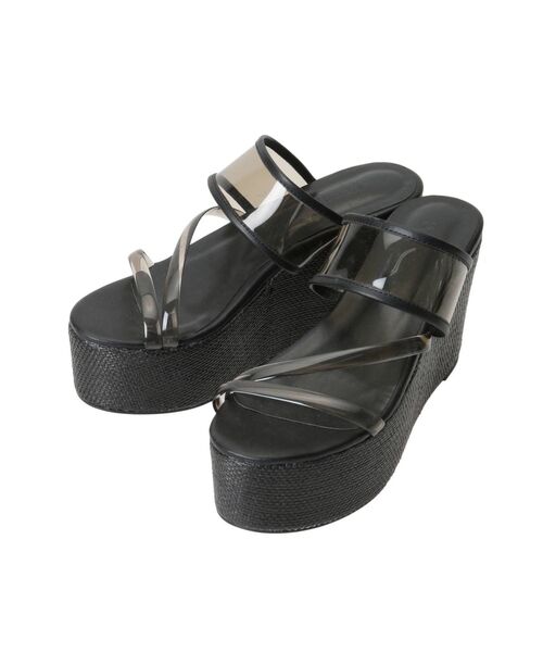 RESEXXY(リゼクシー)の「クリアウェッジサンダル(サンダル・レディース・ブラック/ベージュ/ホワイト・SMALL/LARGE/MEDIUM)」の22枚目の写真