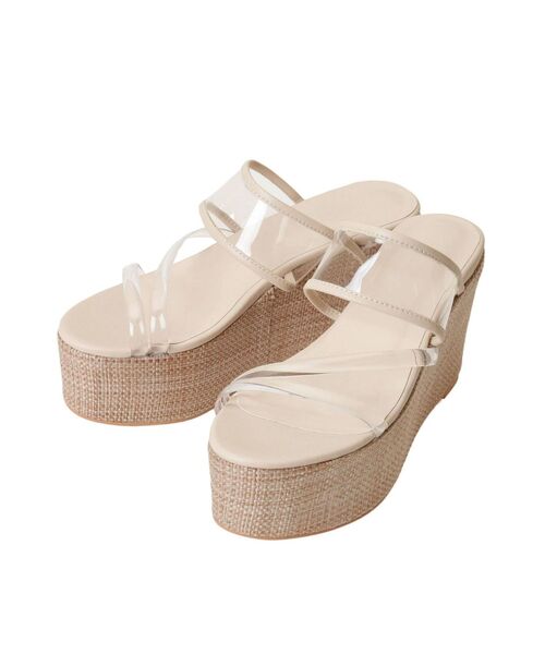 RESEXXY(リゼクシー)の「クリアウェッジサンダル(サンダル・レディース・ブラック/ベージュ/ホワイト・SMALL/LARGE/MEDIUM)」の19枚目の写真