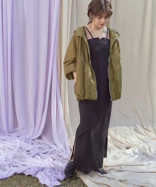 titivate（ティティベイト）の「ｷﾞｬｻﾞｰﾌｰﾃﾞｯﾄﾌﾞﾙｿﾞﾝ（ブルゾン・レディース・カーキ/ブラック/ライトブルー/キャメル・S/M）」の14枚目の写真