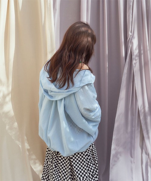 titivate（ティティベイト）の「ｷﾞｬｻﾞｰﾌｰﾃﾞｯﾄﾌﾞﾙｿﾞﾝ（ブルゾン・レディース・カーキ/ブラック/ライトブルー/キャメル・S/M）」の12枚目の写真