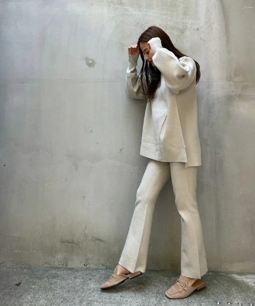 TRUNC（トランクエイティーエイト）の「Soft Smooth Knit Setup（セットアップ・レディース・ブラウン/ベージュ・FREE）」の15枚目の写真