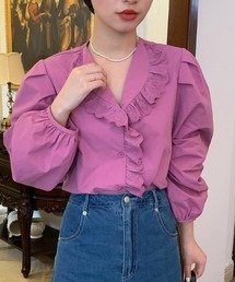 S/S フレンチレースブラウス